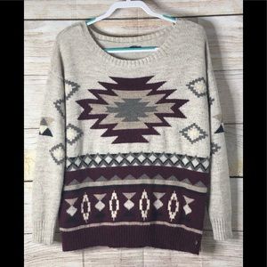 American Eagle @ Aztec Print Sweater Medium